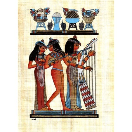 Music band painted papyrus Music band painted papyrus